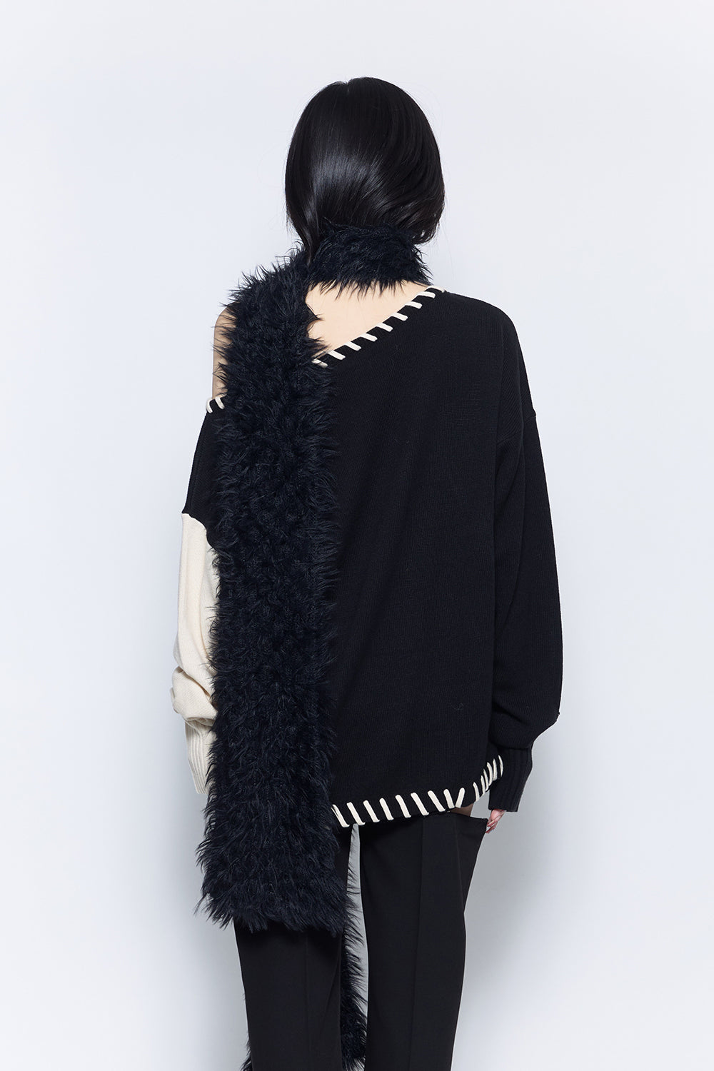 THEREDTHREAD / ザレッドスレッド】contrast stitch knit