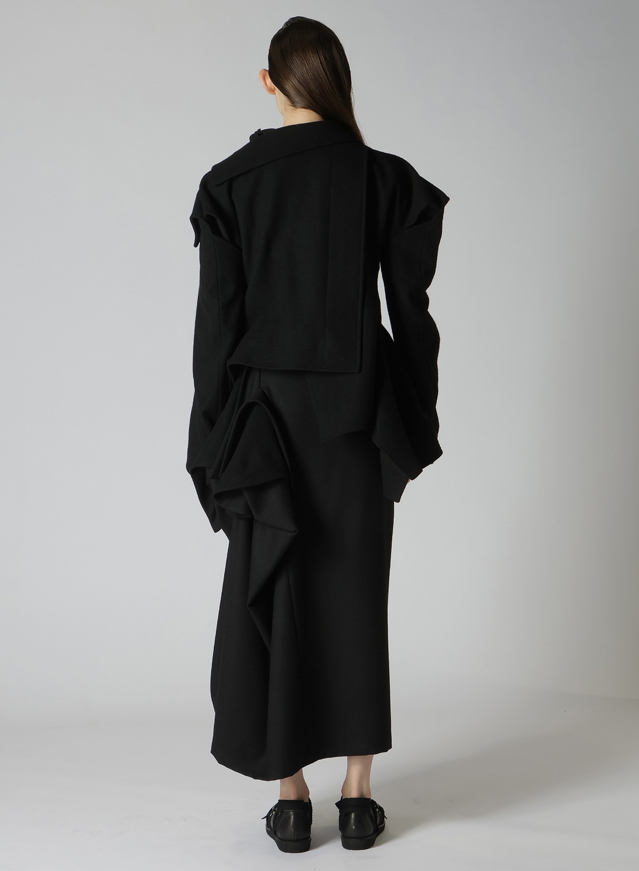 1/16 FLANNEL 3D SLV ASYMMETRY COAT(XS Black): Vintage｜Special