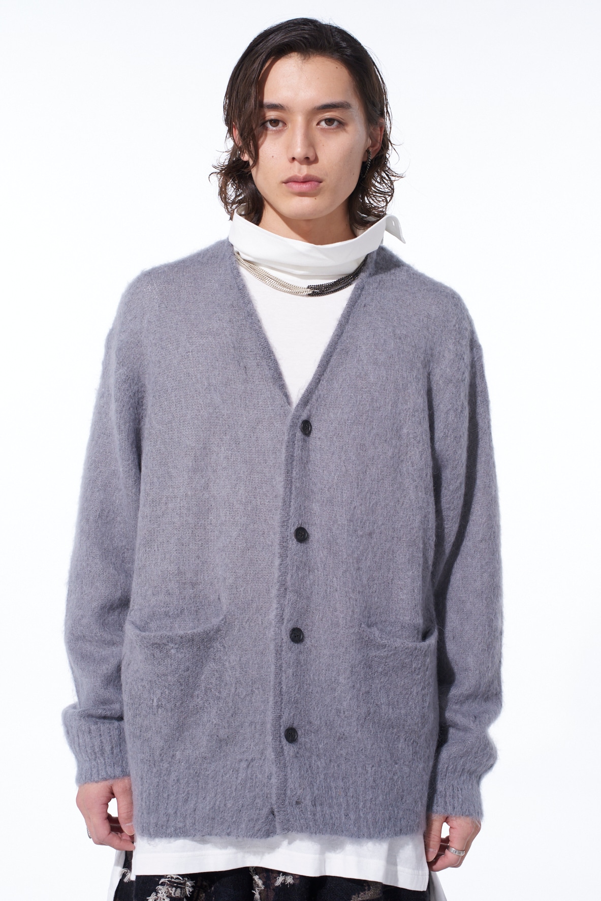 5G BRUSHED MOHAIR CARDIGAN(M Grey): S'YTE｜THE SHOP YOHJI YAMAMOTO