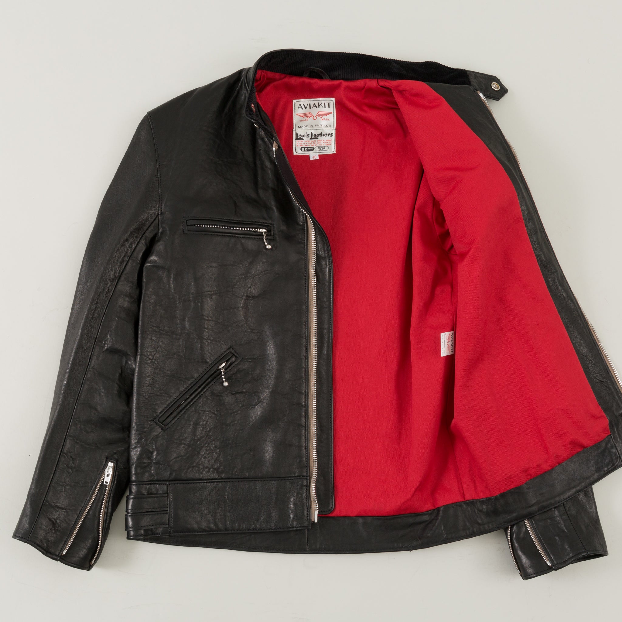 Lewis Leathers Super Sportsman in Black Sheepskin - The Stronghold