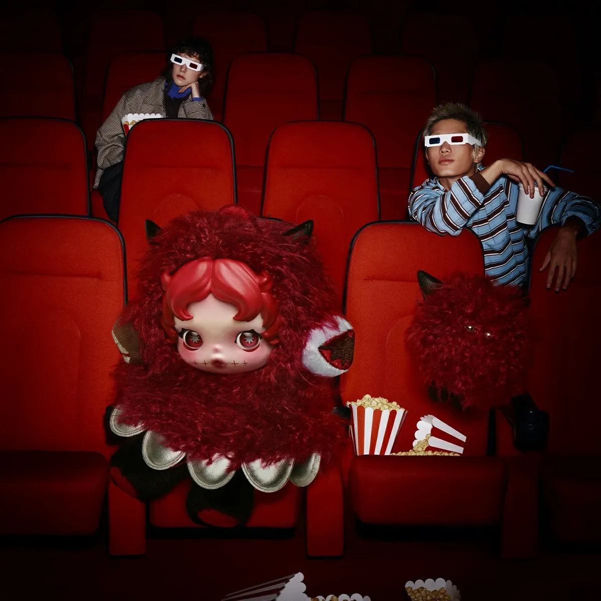 スカルパンダ × クロミ／マイメロディ ぬいぐるみペンダントが可愛