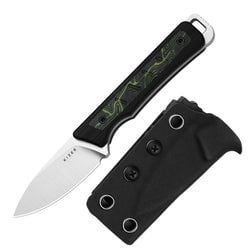 Whiskey Jack 2.06 Damascus G10 & Mkuruti Wood 1108A2-Kizer