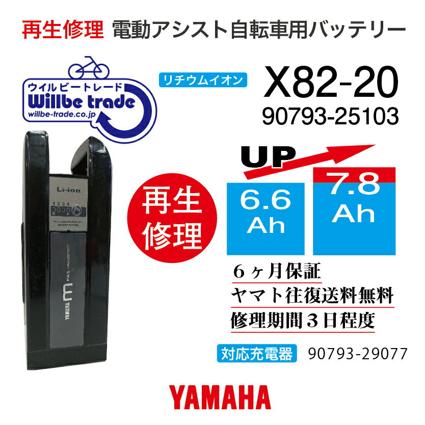 楽天市場】ヤマハ リチウムバッテリー x82－20の通販