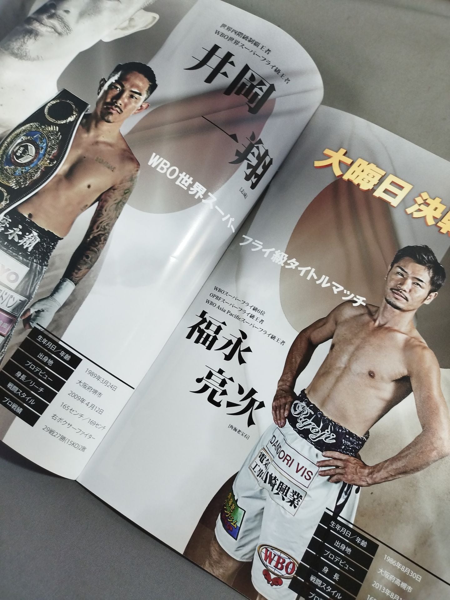 WBO世界Sフライ級タイトルマッチ】井岡一翔vs福永亮次 – 闘道館