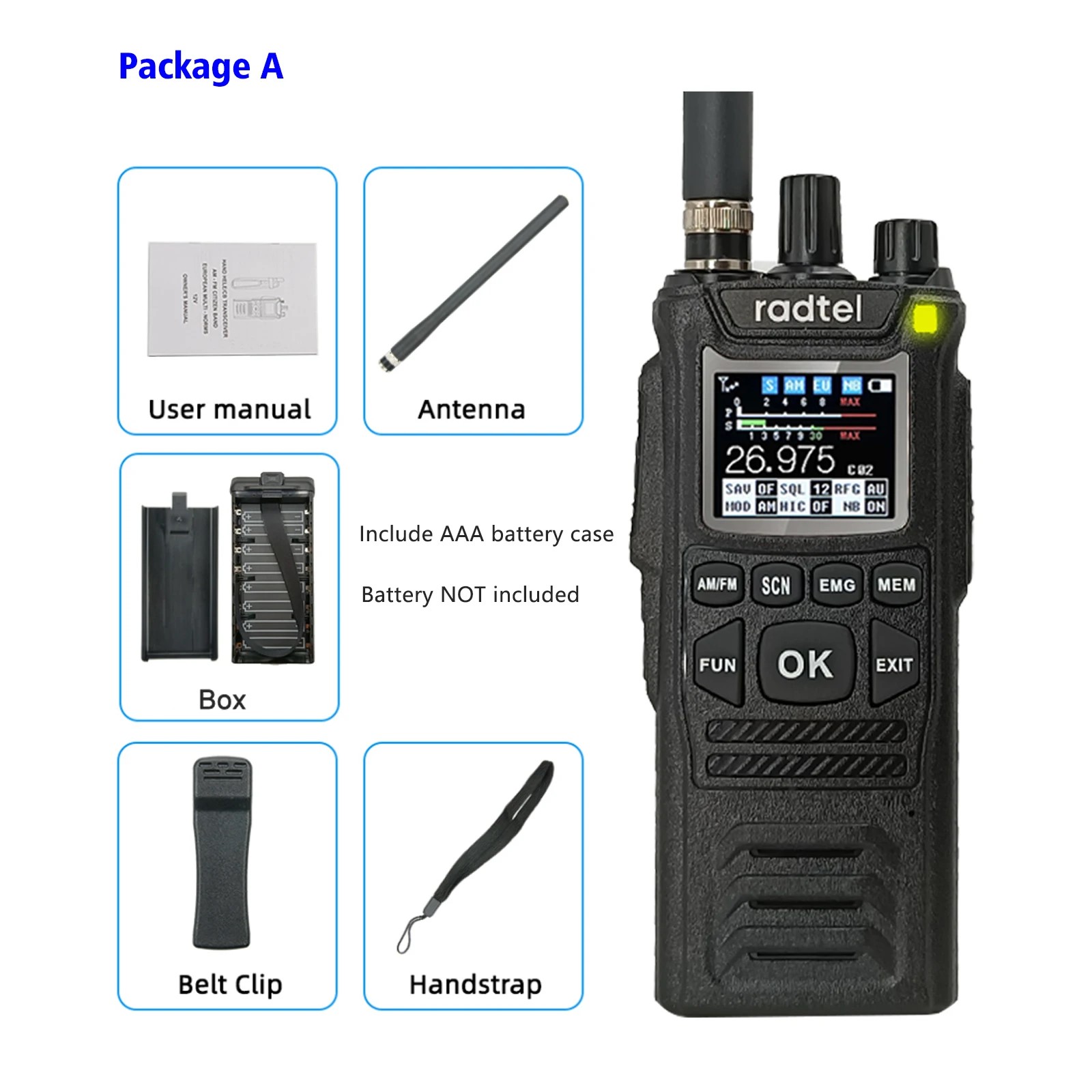 楽天市場】ハンドヘルドトランシーバー 27MHz CB ラジオ HAM