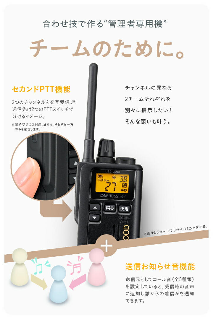 楽天市場】ケンウッド UBZ-M51LE 特定小電力 トランシーバー / 免許