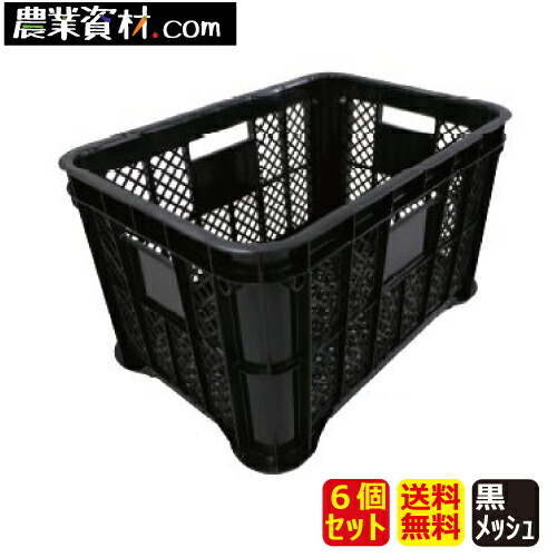 楽天市場】採集コンテナ底メッシュ 黒（6個セット）【安全興業
