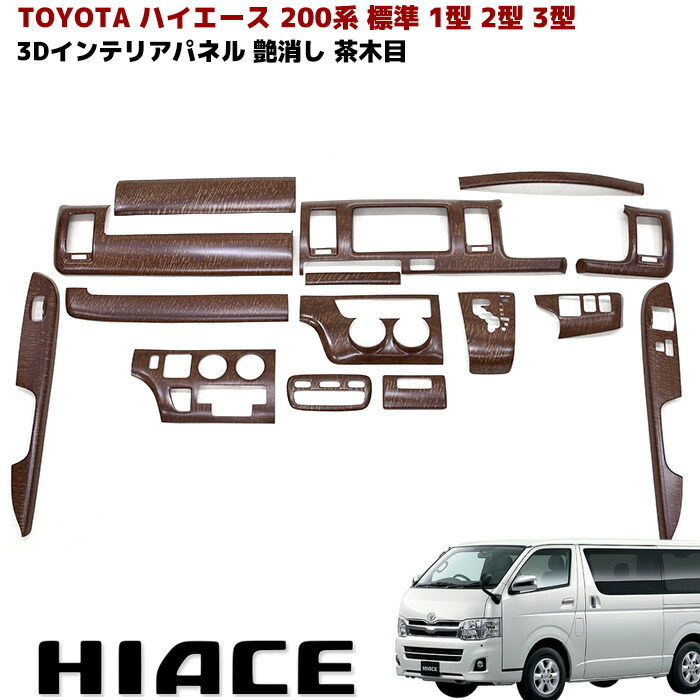 楽天市場】ハイエース 200系 1型 2型 3型 標準 インテリアパネル 艶