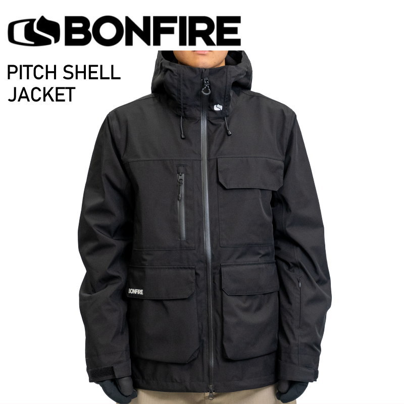 楽天市場】◎ BONFIRE PITCH SHELL JACKET BLACK ボンファイヤ スノボ