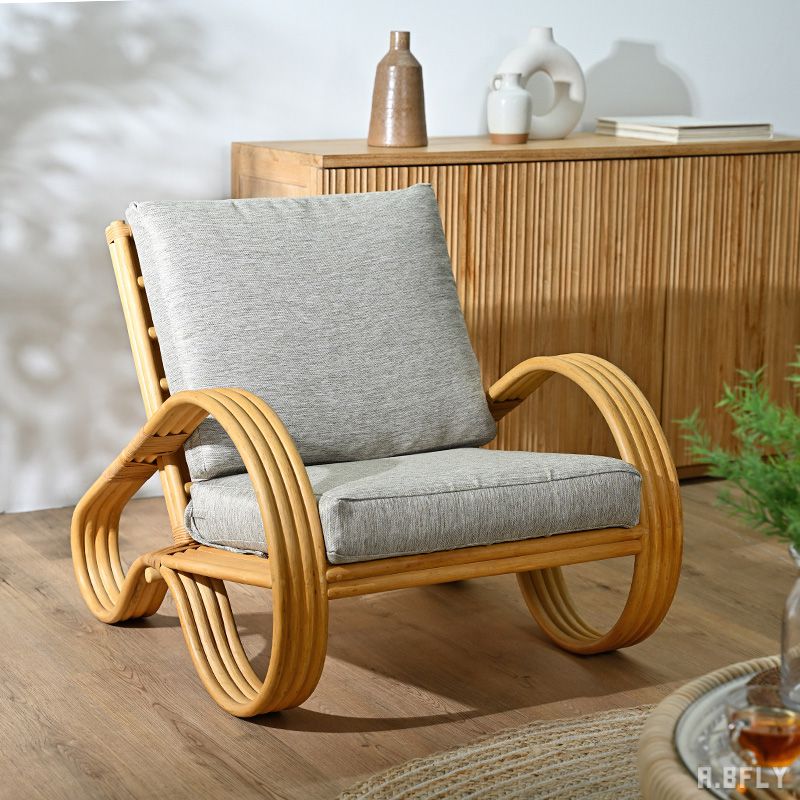 楽天市場】パーソナルソファ ラウンジチェア ロースタイル ラタン