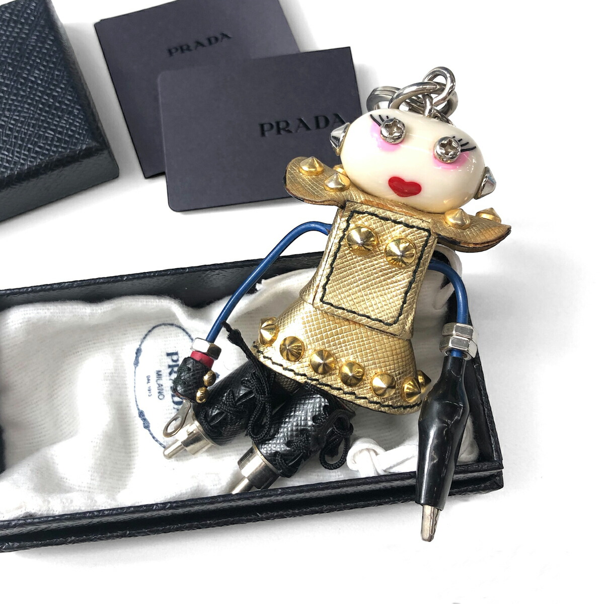 楽天市場】【中古】 プラダ ロボット キーホルダー キーリング