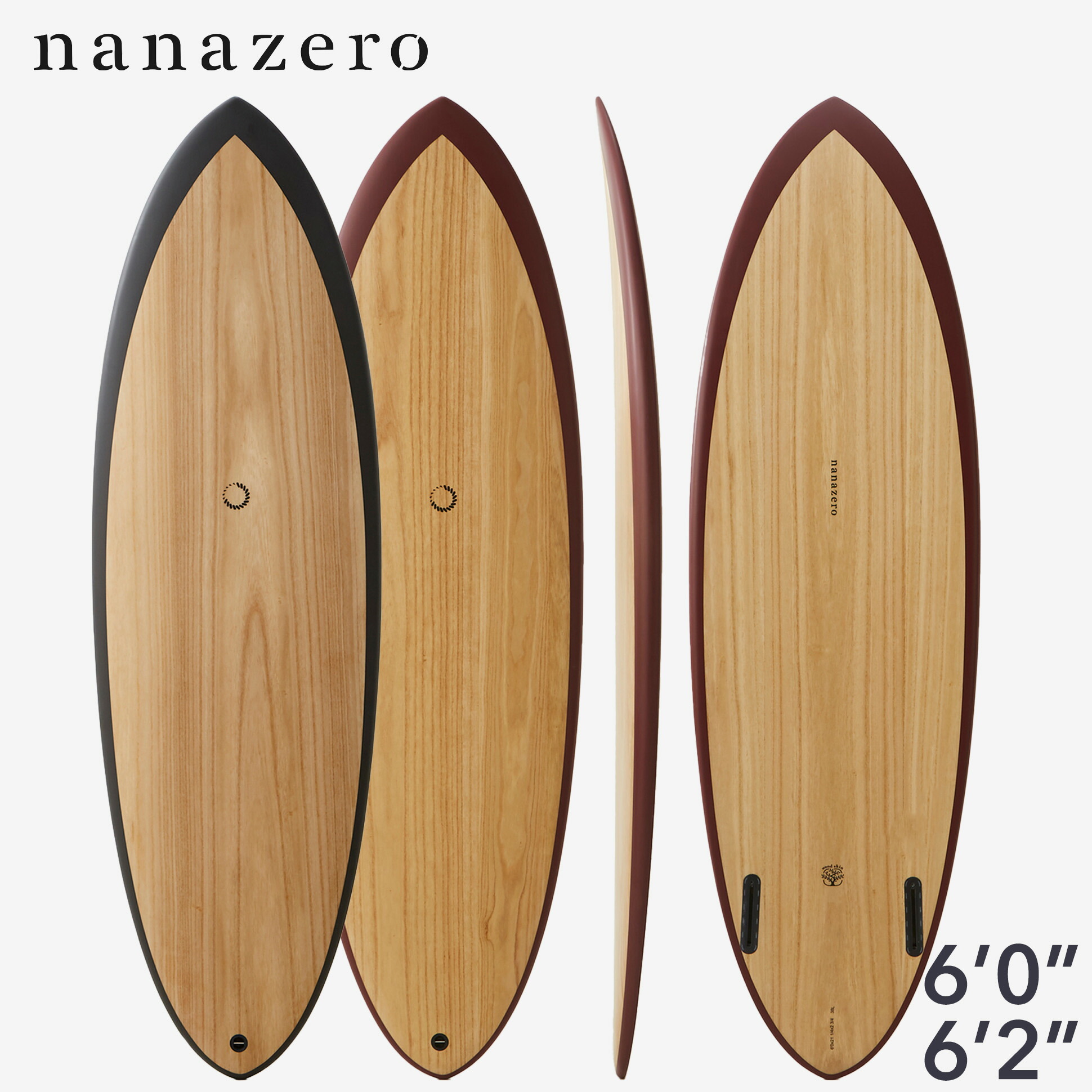楽天市場】【nanazero】WOOD SKIN HB01 Twin Egg ショートボード