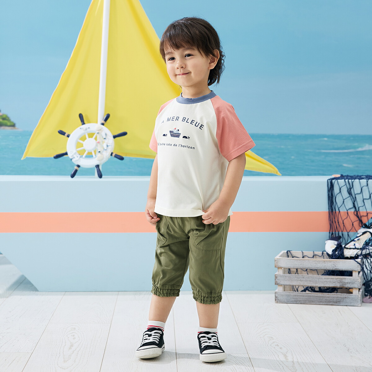 楽天市場】【40%OFF】《コンビミニ》半袖ラグランTシャツ : 男の子