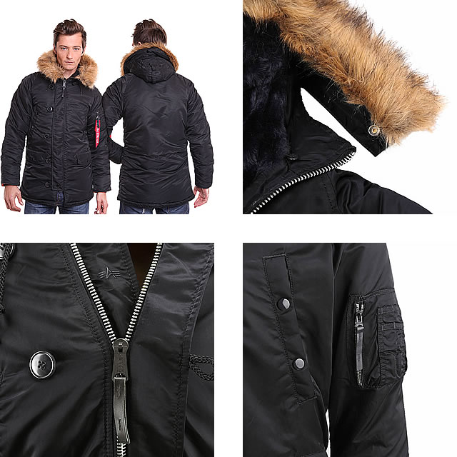 楽天市場】アルファインダストリーズ N-3B ジャケット メンズ フライト