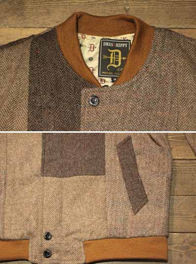 楽天市場】DRESS HIPPY“HARRIS PATCHWORK DERBY JACKET”BROWN MIXDRESS