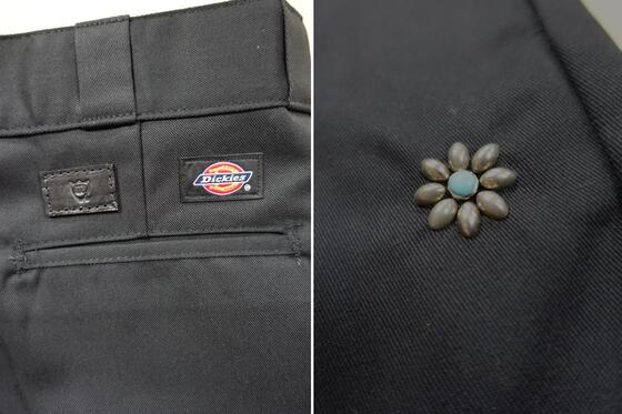 楽天市場】HTC x Dickies フラワーターコイズスタッズカスタムパンツ