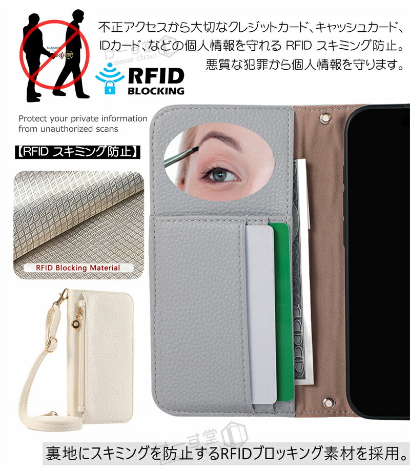 楽天市場】ミラー/RFID機能/小銭入れ/2つストラップ付き グーグル