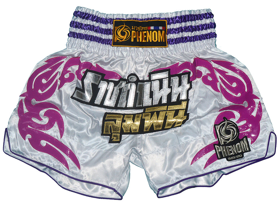 楽天市場】PHENOM MUAYTHAI フェノム ムエタイトランクス#017 白