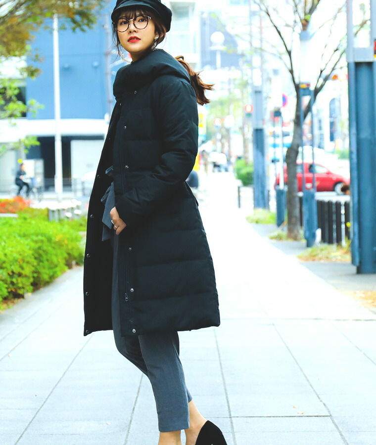 楽天市場】送料無料 ビックカラー ウエストリボン ロング丈 ダウン