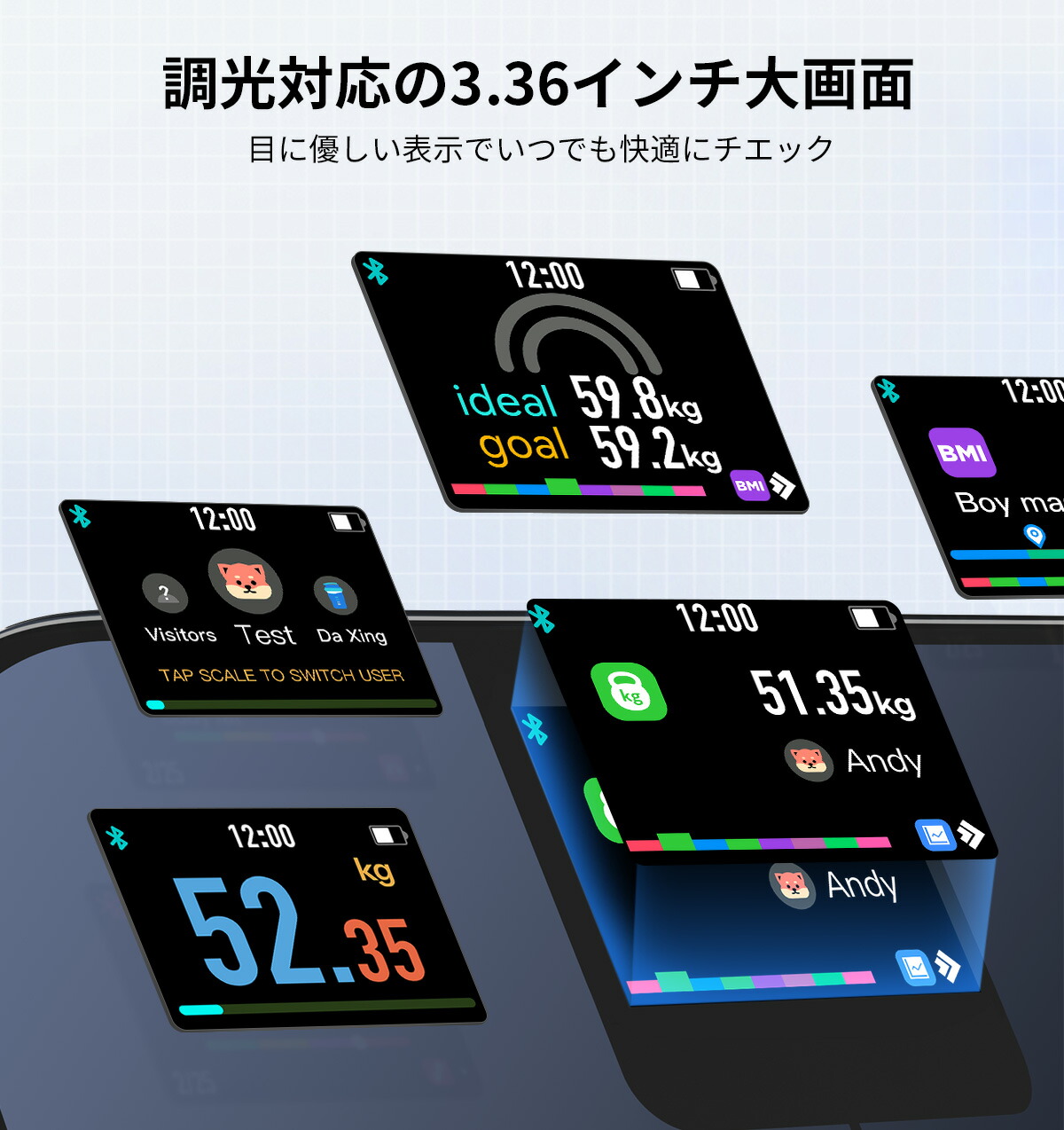 楽天市場】Rabater 体重計 スマホ連動 体組成計 Bluetooth デジタル