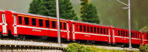 カトー アルプスの赤い客車 EWI 4両基本セット 10-1413 (鉄道模型
