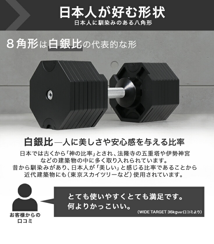 楽天市場】ハイガー 可変式ダンベル アジャスタブルダンベル 40kg 16