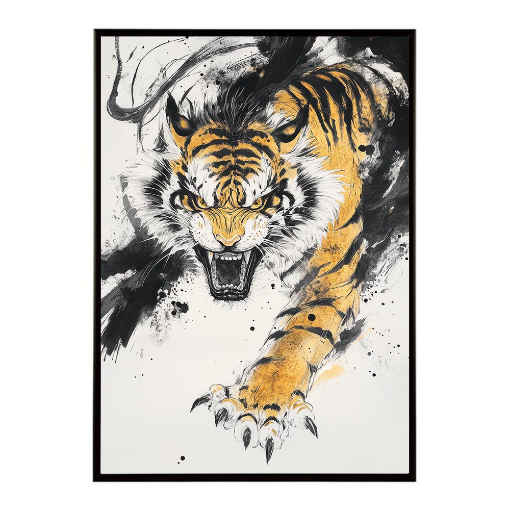 楽天市場】トラ 虎 絵画 掛け軸風 浮世絵 画家 日本 和風 絵 アート