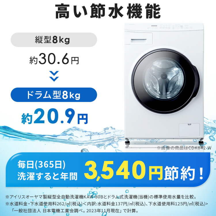 楽天市場】【公式】【設置無料】ドラム式洗濯機 洗濯機 8kg ドラム式