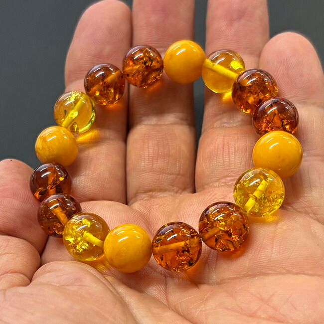 楽天市場】【特典あり】天然琥珀ブレスレット[琥珀 ブレスレット