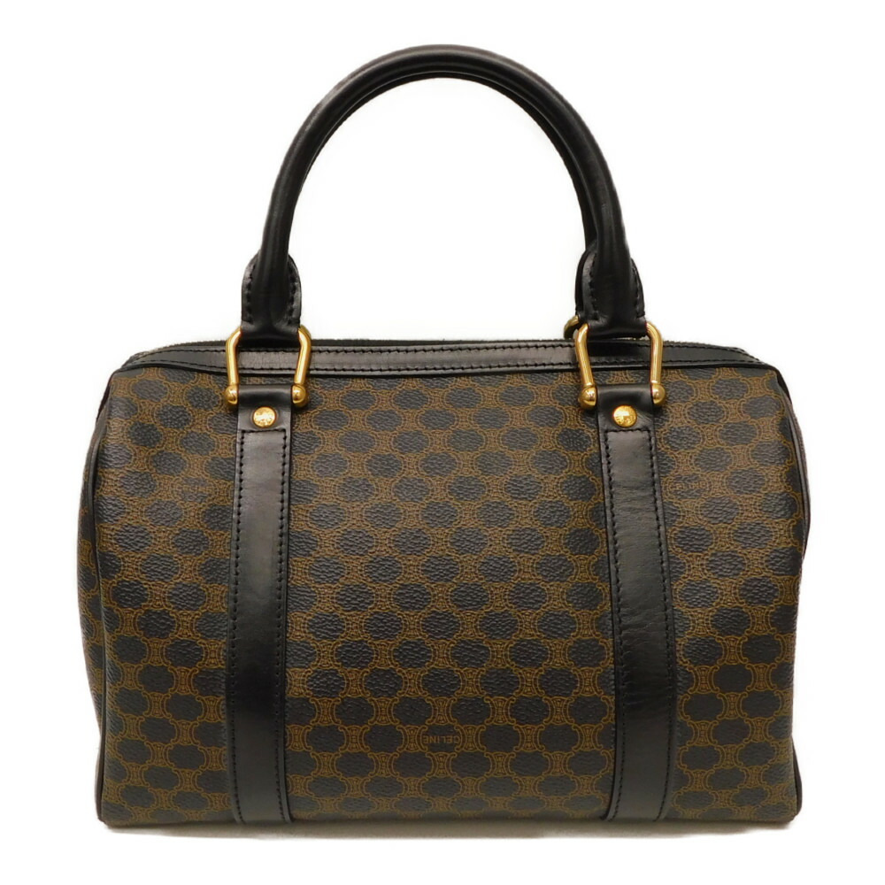 楽天市場】CELINE セリーヌマカダム ミニボストンバッグ 黒 ブラック