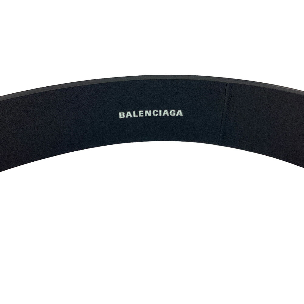 楽天市場】K BALENCIAGA ロゴベルト 505071 レザー ブラック メンズ