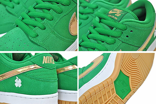 楽天市場】NIKE SB DUNK LOW PRO ST.PATRICK luckey green/metallic