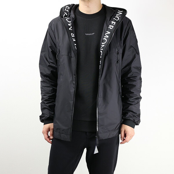MONCLER 波模様ウィンドブレーカー XL パーカー付き MONCLER 波模様
