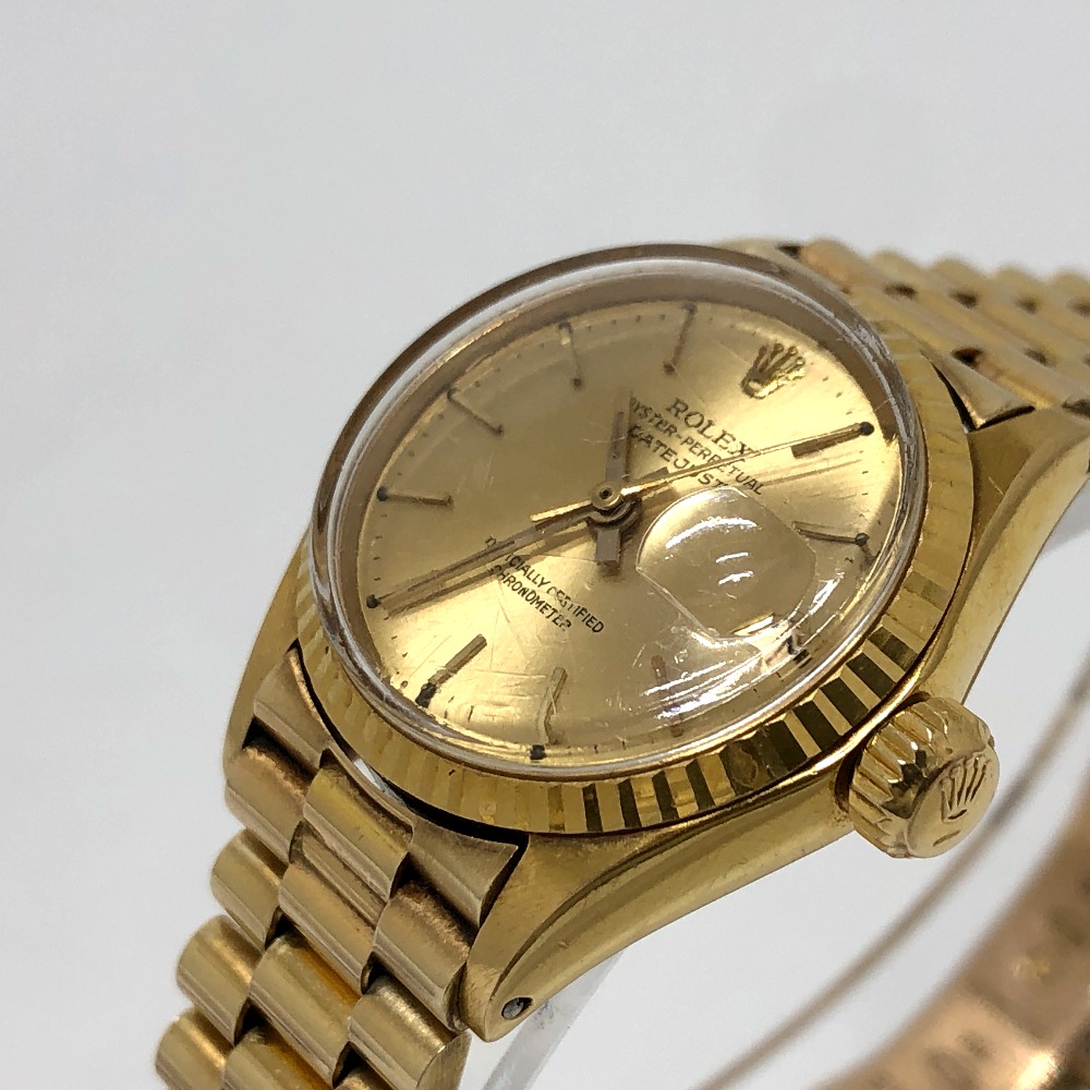楽天市場】ROLEX ロレックス 6527 K18無垢 デイトジャスト 時計 自動