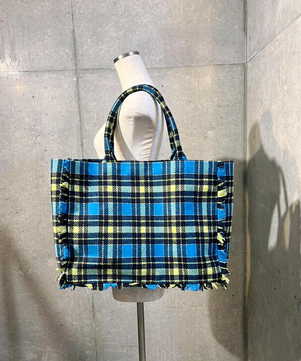 楽天市場】チェック ラージ トートバッグ moyan ecri チェック