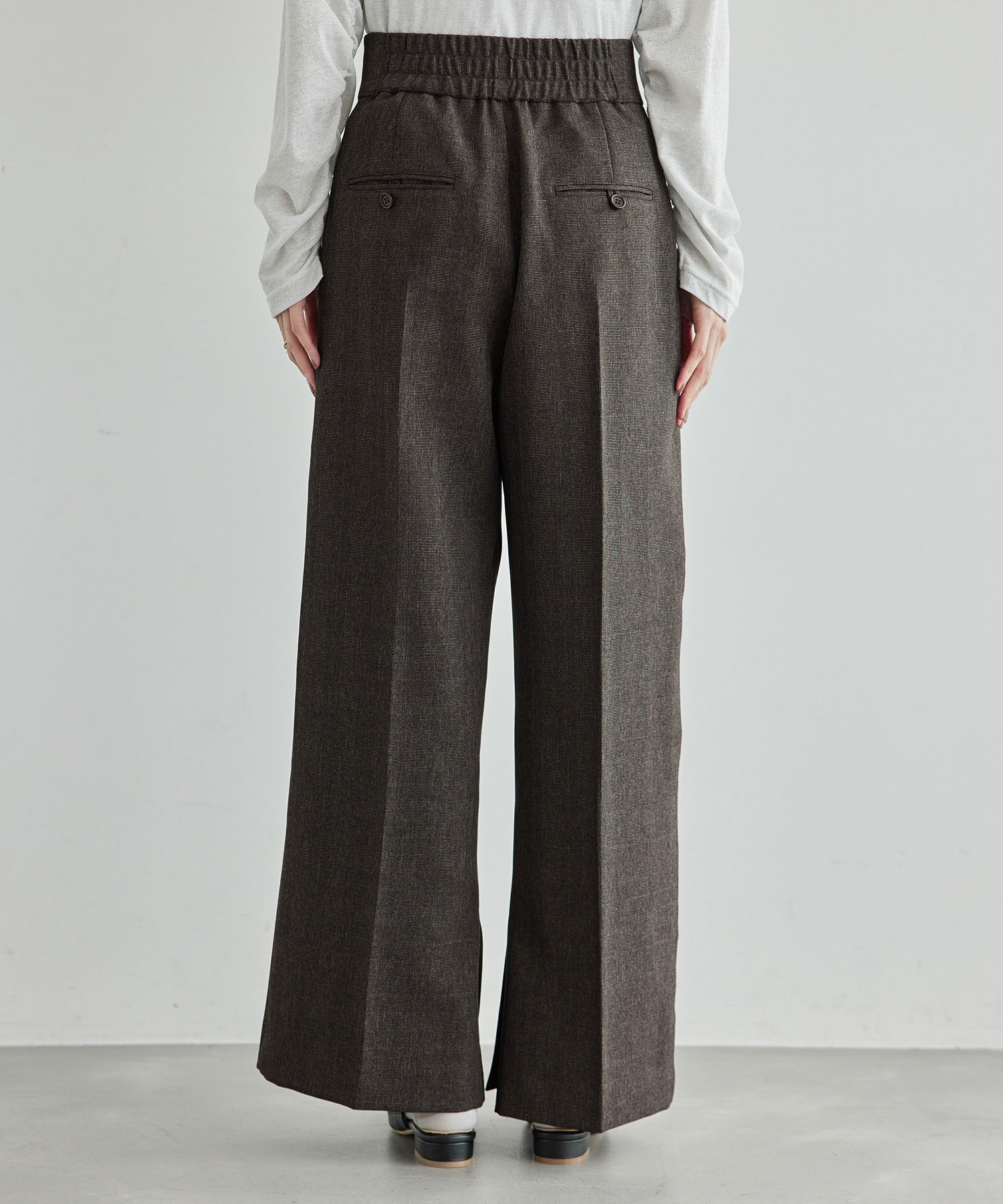 ROPE' PICNIC｜ウールライクサージワイドパンツ/セットアップ対応