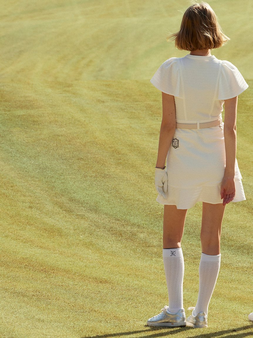 CELFORD｜【CELFORD GOLF】ストレッチレース袖フレアワンピース
