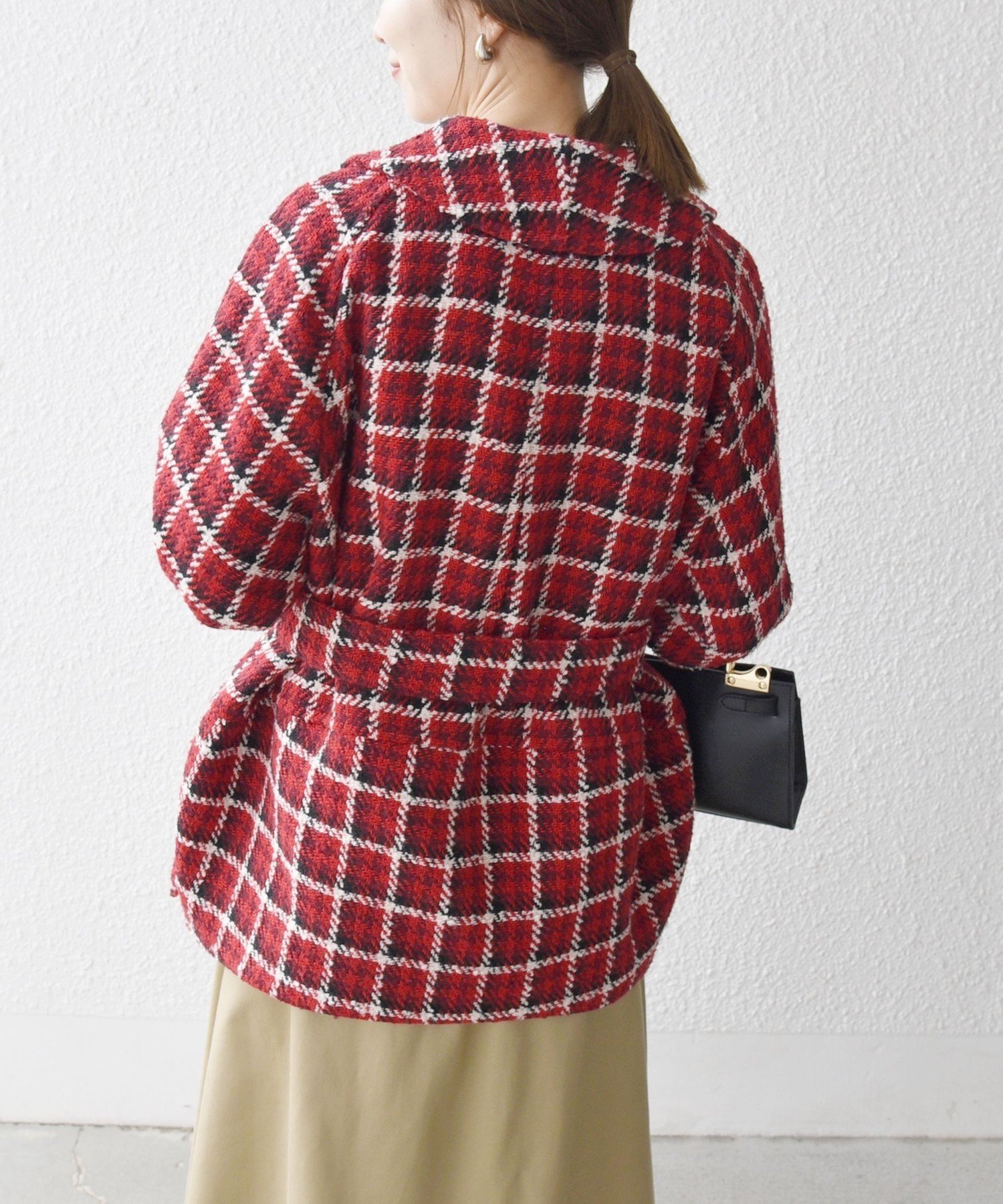 SHIPS｜SHIPS any: ブロック ツイード コクーン コート | Rakuten