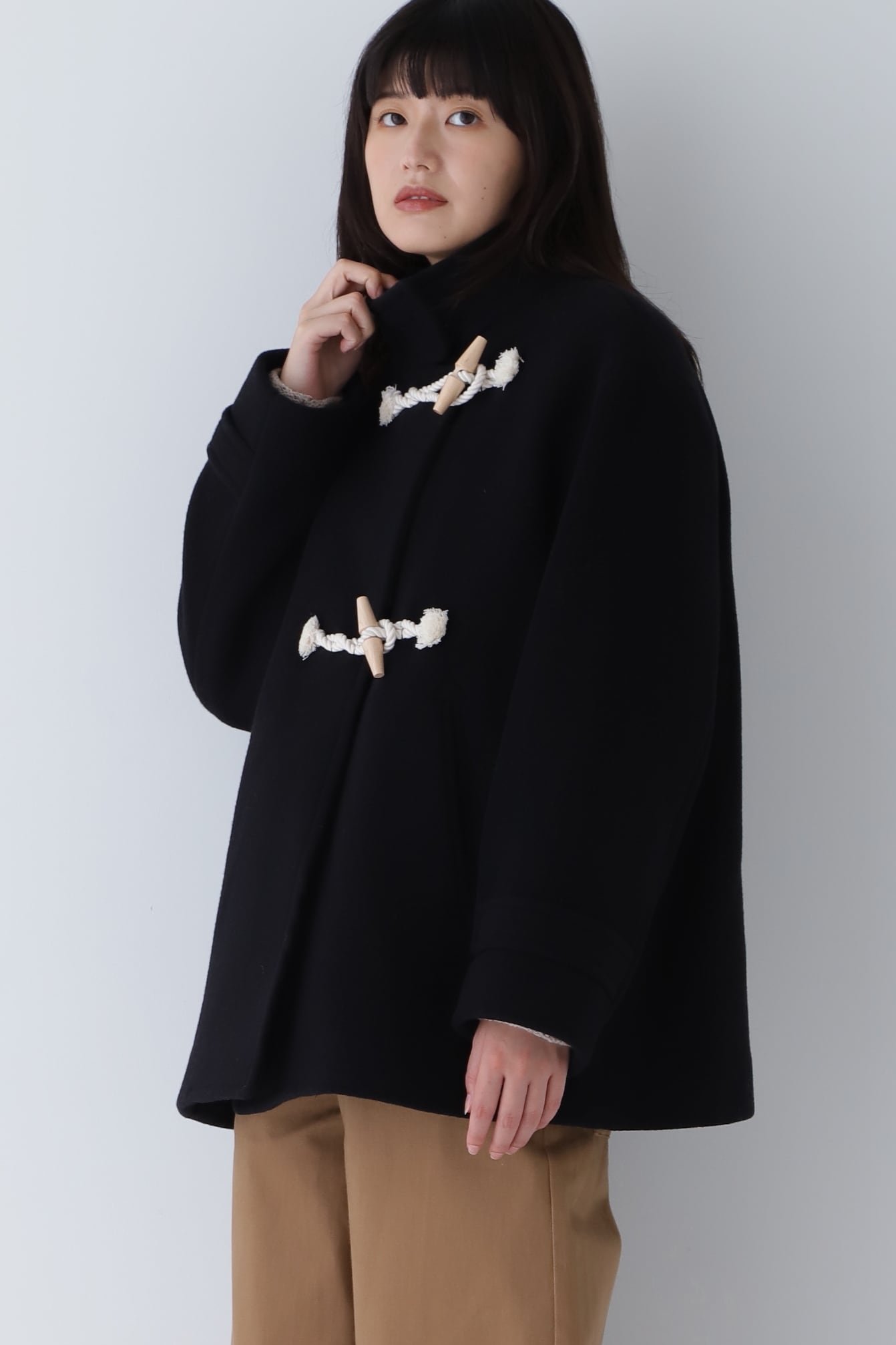 human woman｜◇ダブルモッサダッフルコート | Rakuten Fashion(楽天