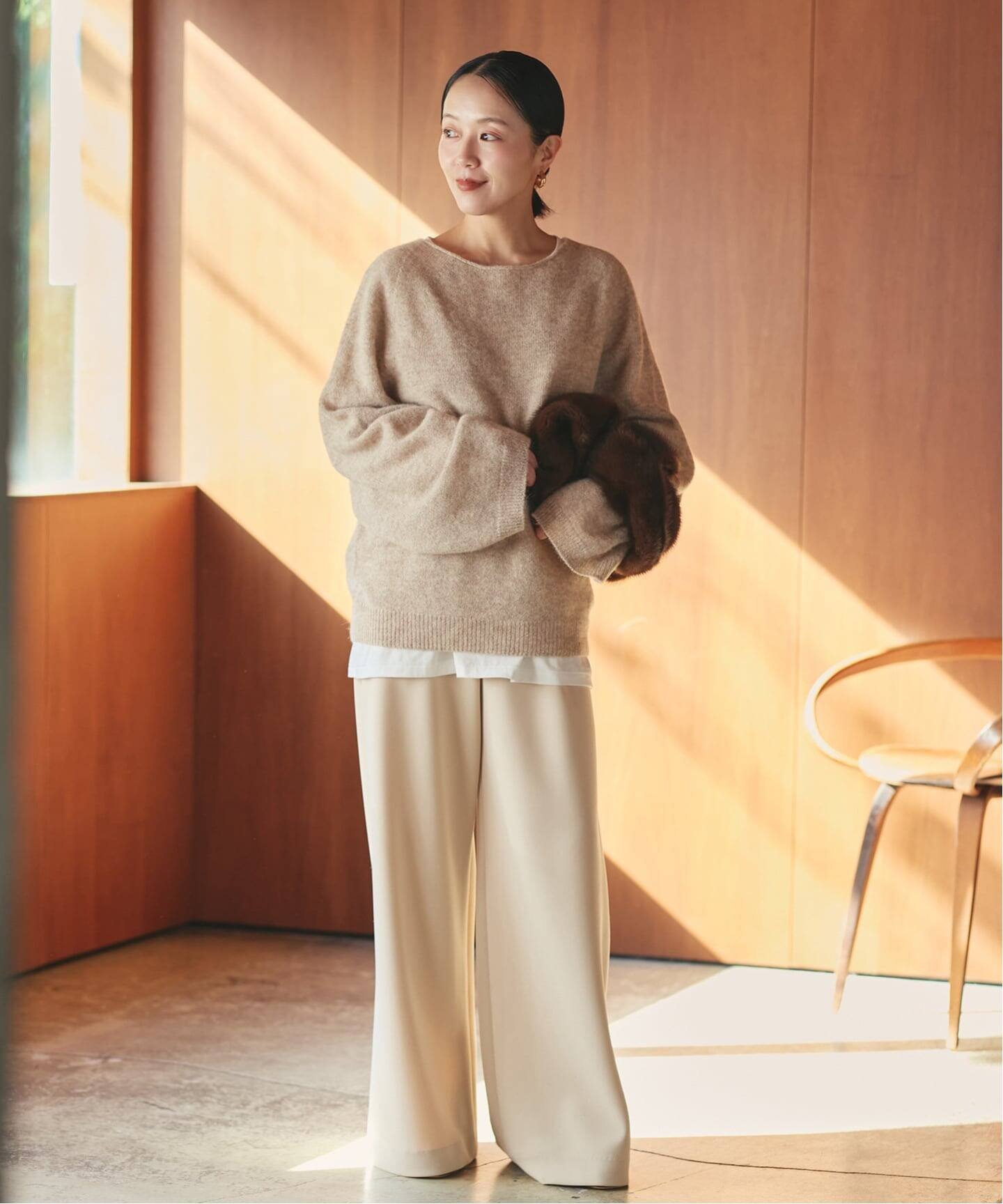 plage｜《追加》Baby Alpaca ラグラン プルオーバー | Rakuten Fashion