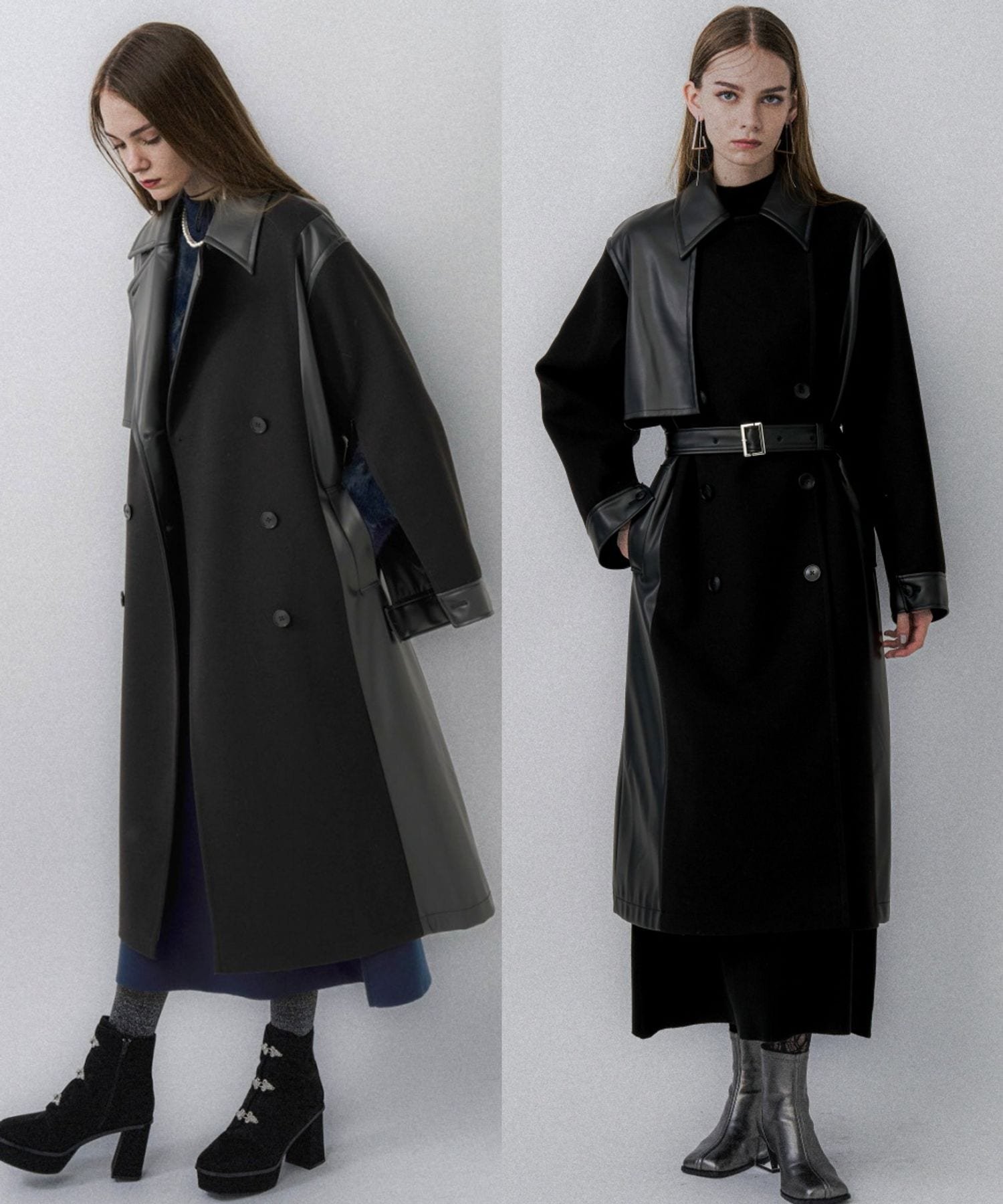 HARE｜ウーリーテックフェイクレザーキリカエトレンチコート | Rakuten