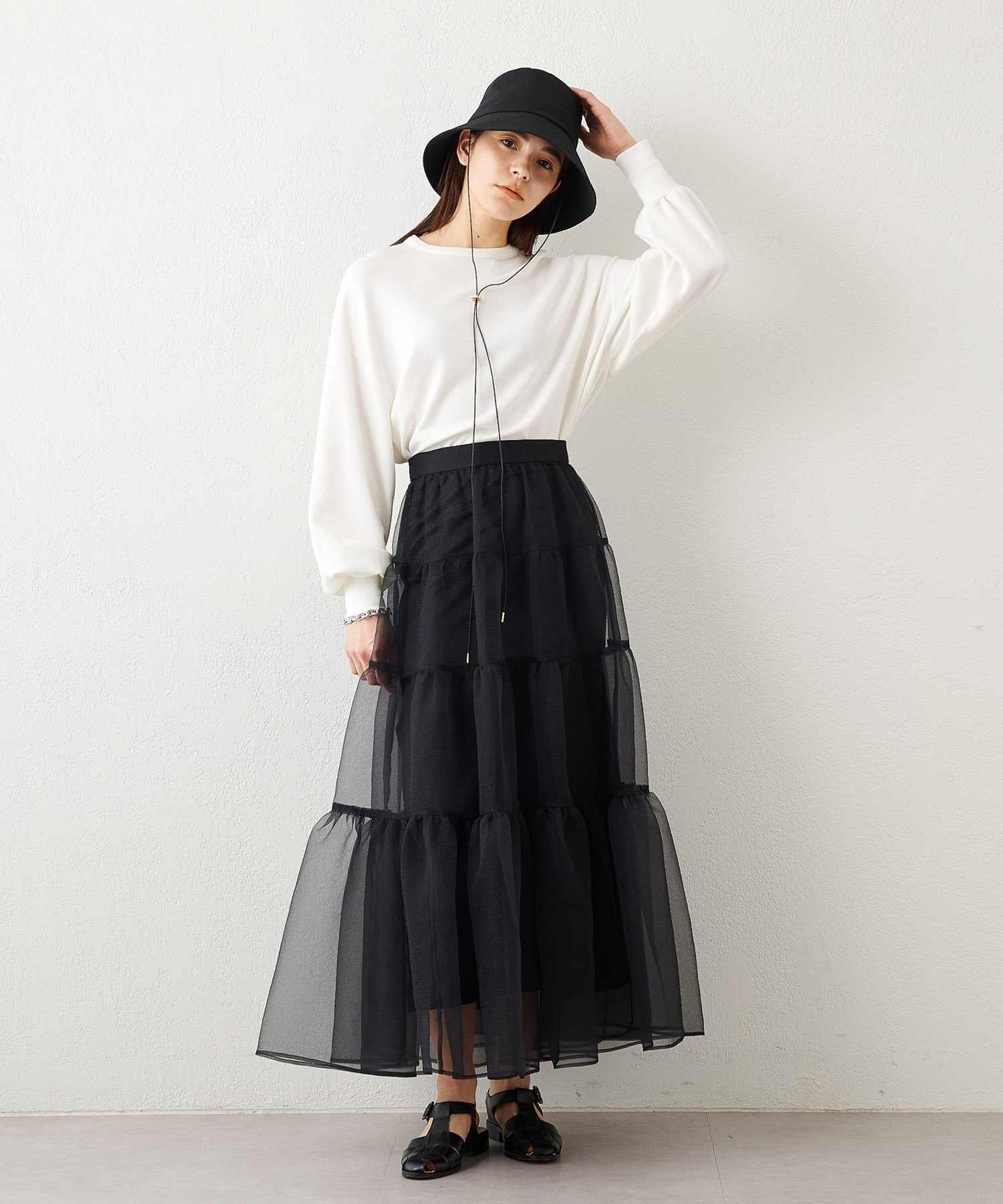 Whim Gazette｜オーガンジーボリュームスカート | Rakuten Fashion