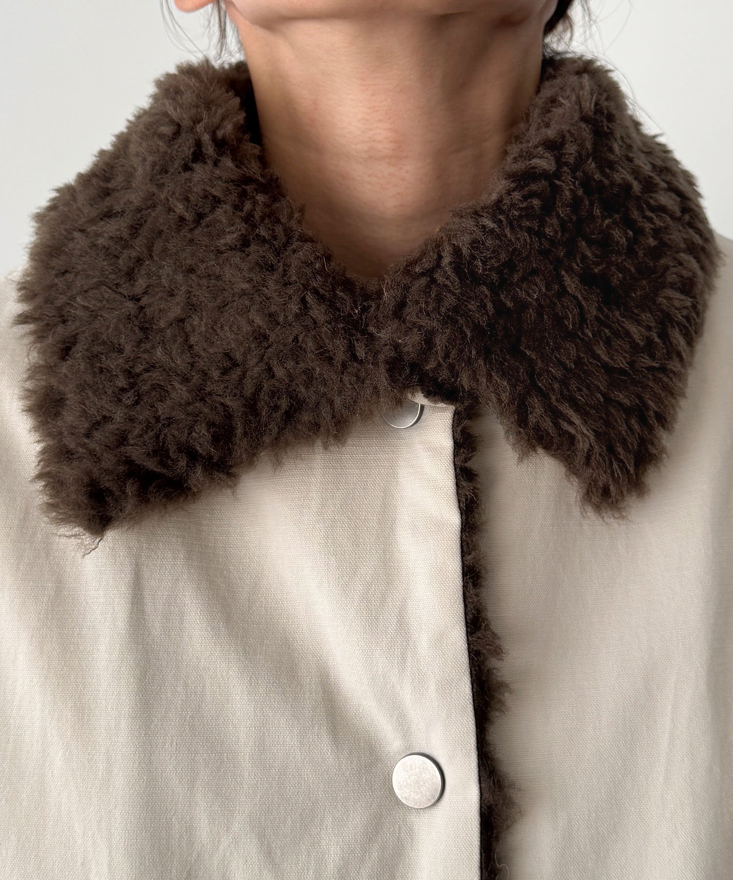 CANAL JEAN｜diggity 襟ボアハーフダウンコート | Rakuten Fashion