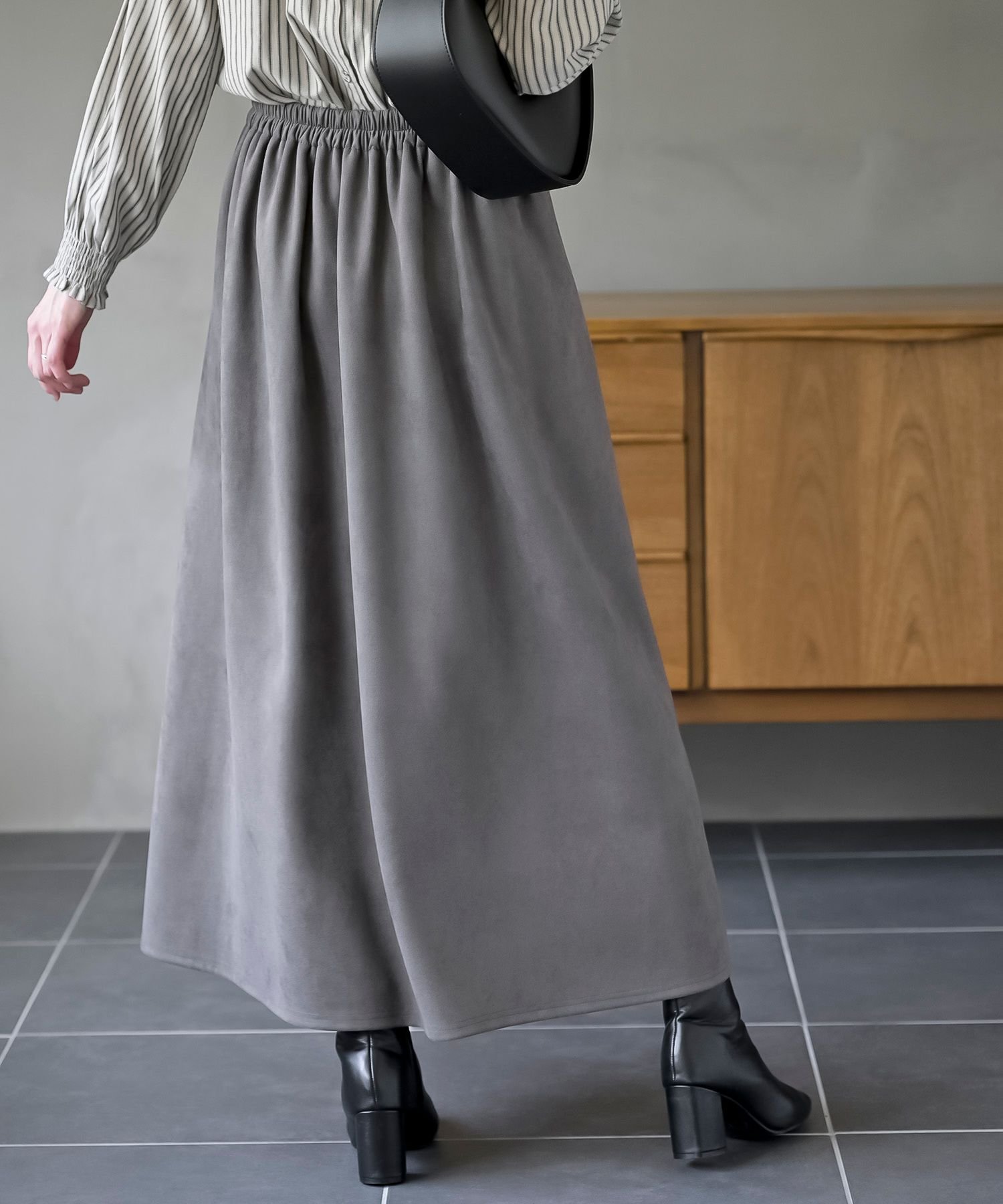 rps｜ポンチスエードフレアースカート | Rakuten Fashion(楽天