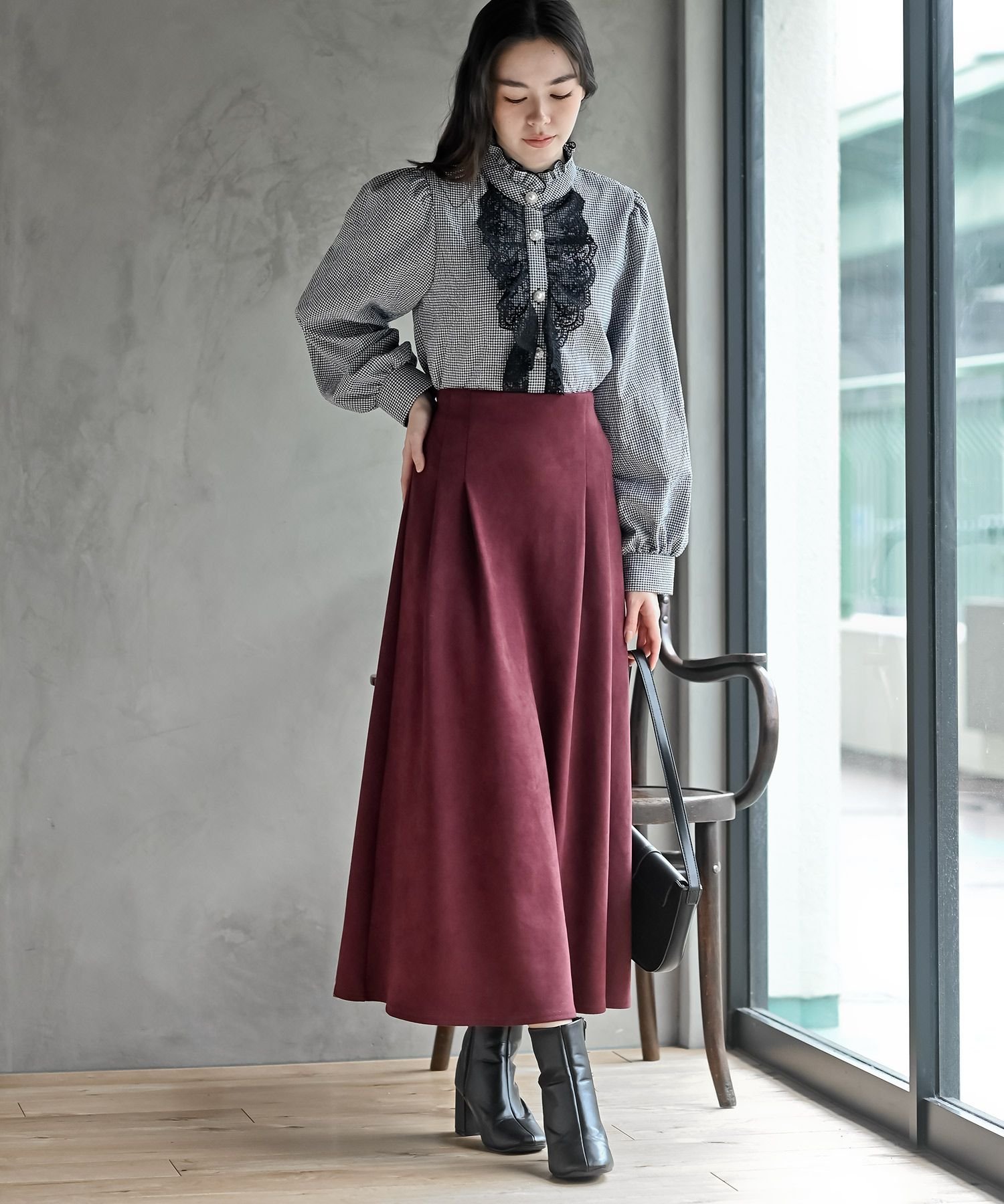 rps｜ポンチスエードフレアースカート | Rakuten Fashion(楽天