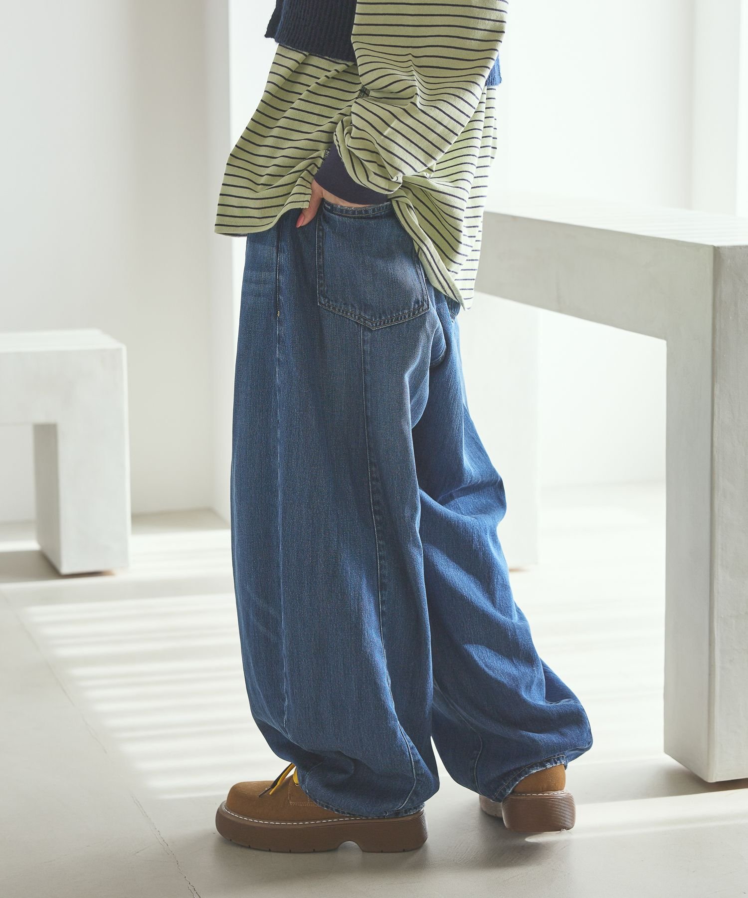 niko and ｜[NKJ 2026SS] 3Dドロップデニムパンツ | Rakuten