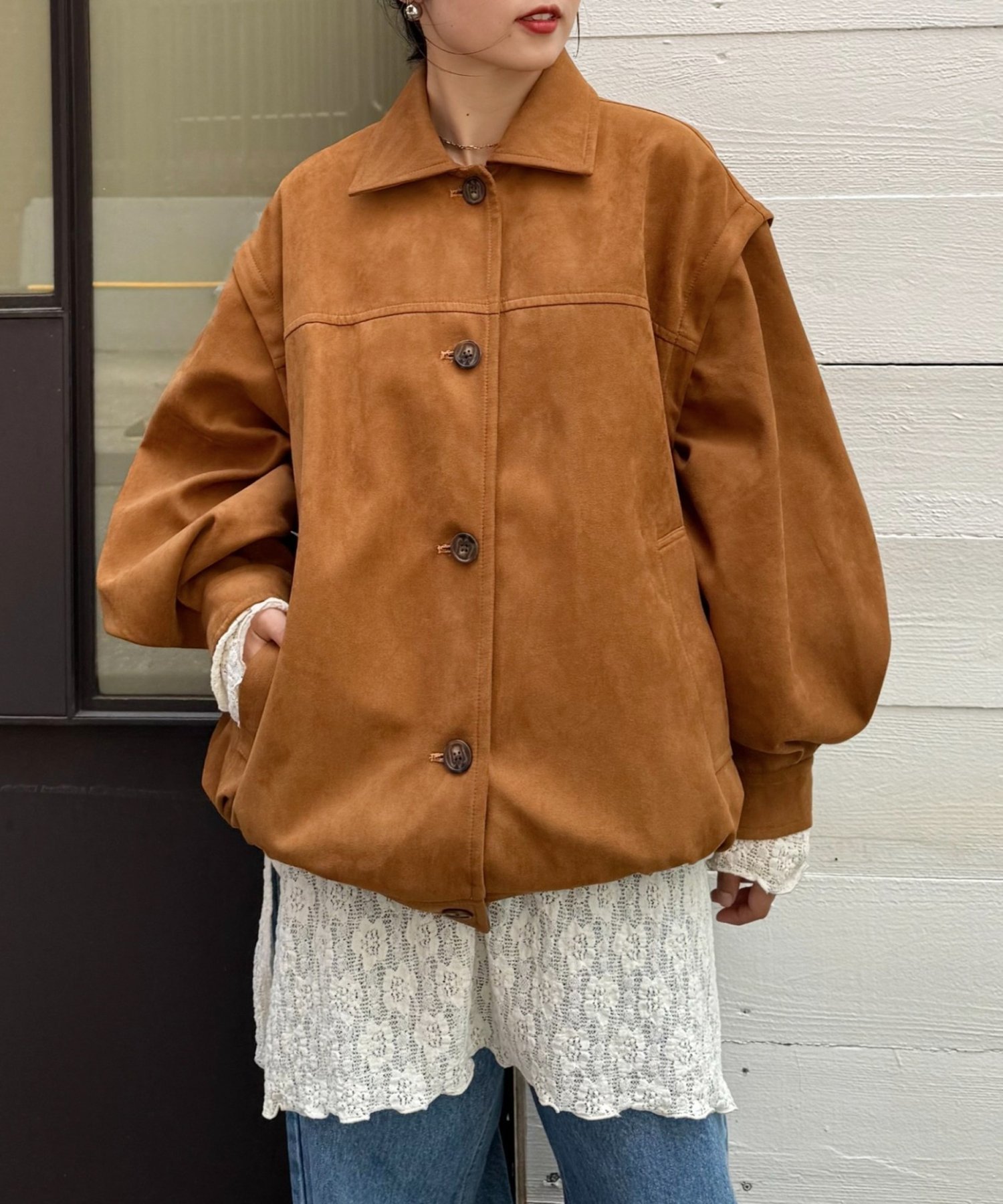 CIAOPANIC TYPY｜【マルチウェイ】スウェードライクオーバージャケット