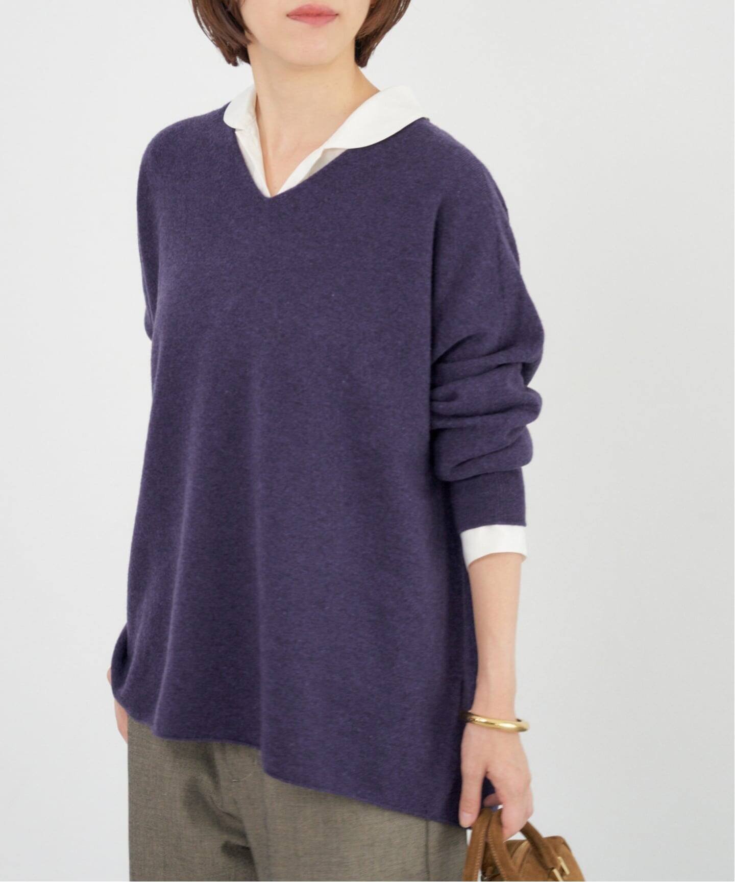 IENA｜《追加》Fineニュージーウール ニュアンス Vプルオーバー