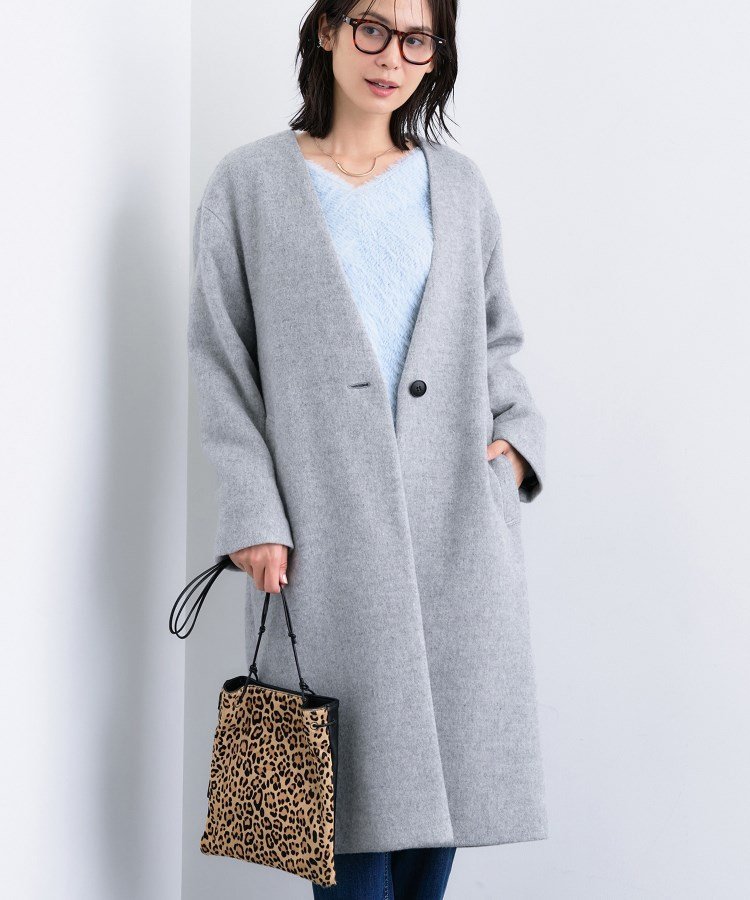 INDIVI｜【軽量/ウール混】ライトフォルム ロングコート | Rakuten