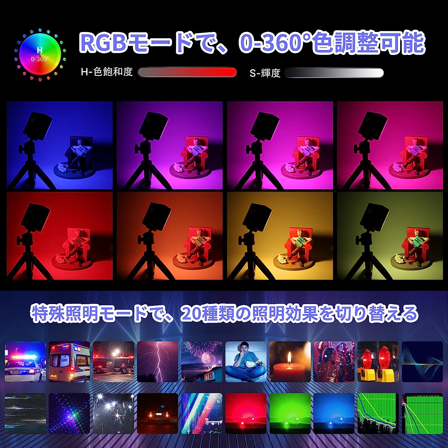 楽天市場】【あす楽対応】Ulanzi VL49 RGB Pro LEDビデオライト RGB